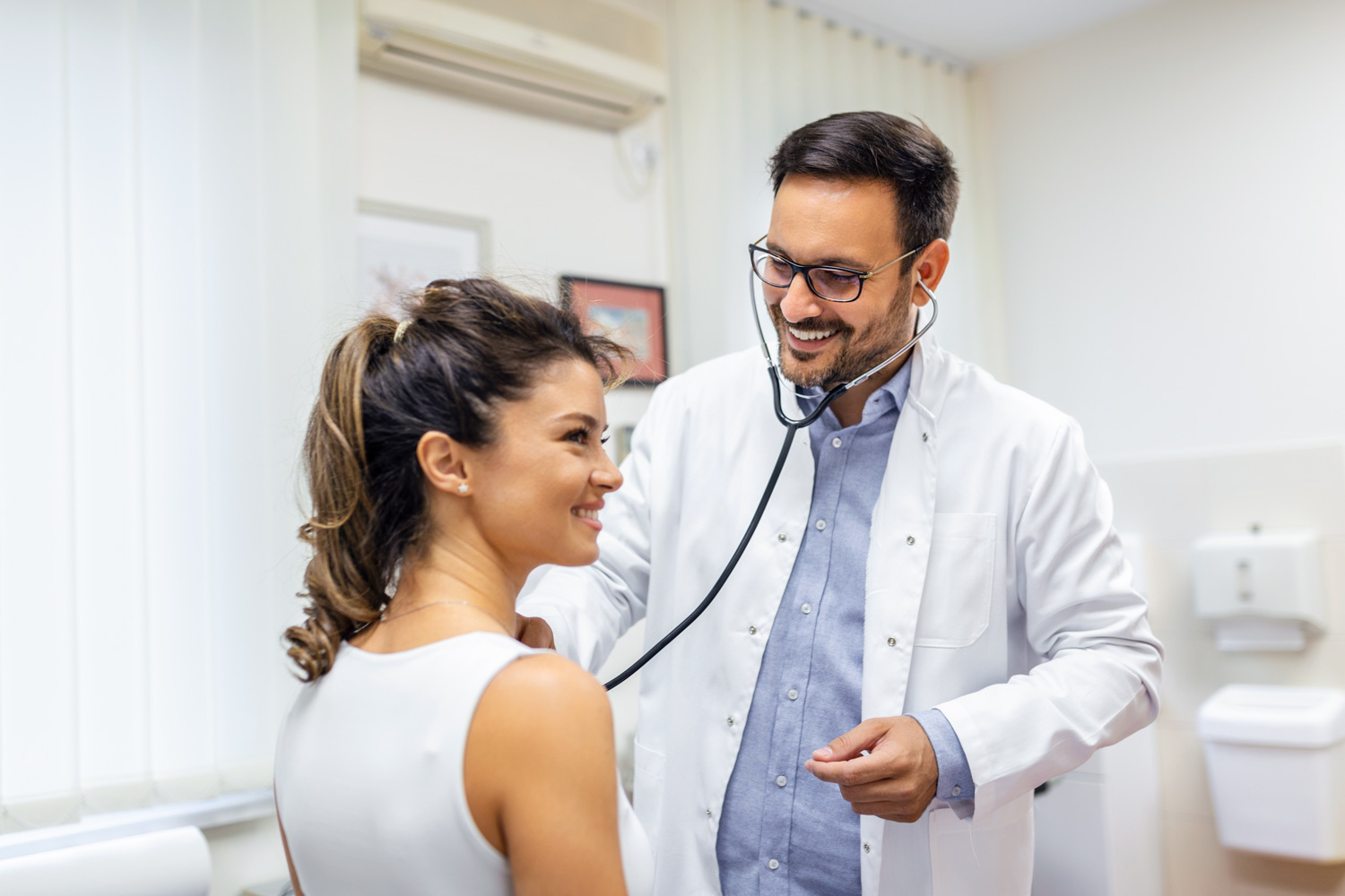 young woman doing a checkup with her gynecologist