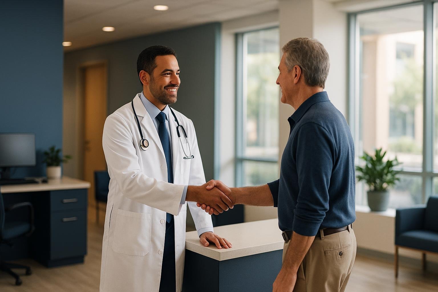 doctor discussing symptoms with patient