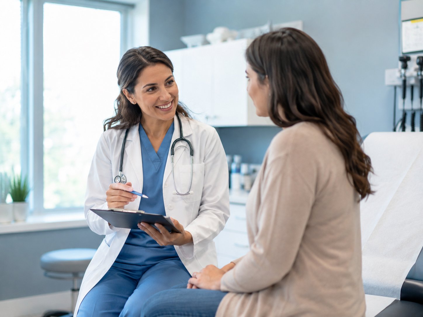 doctor speaking with patient about depression