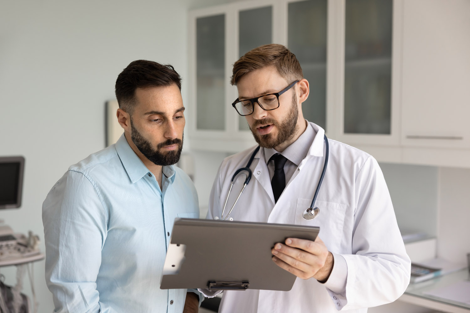 doctor presenting findings to patient