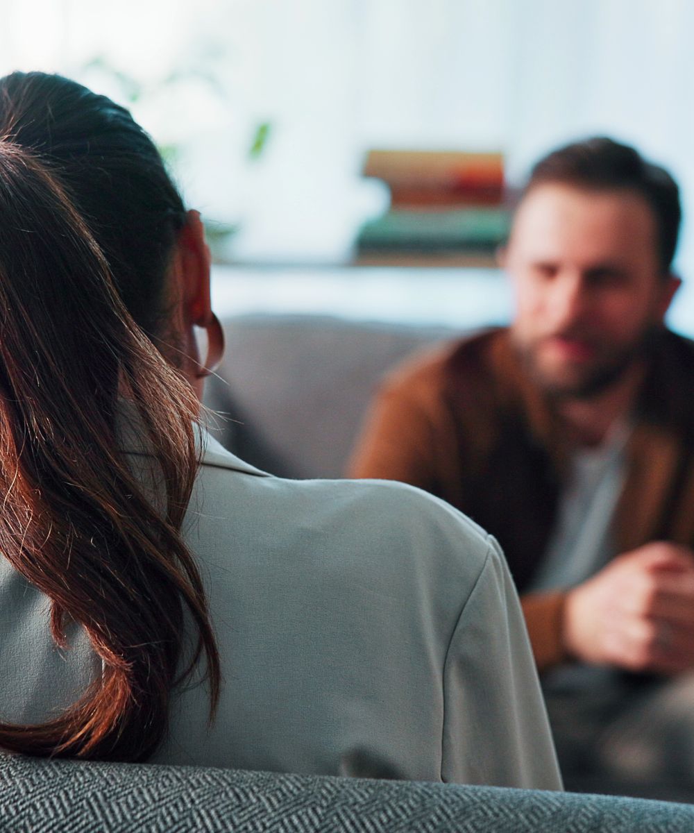 Therapist Talking to Client about DIagnosis