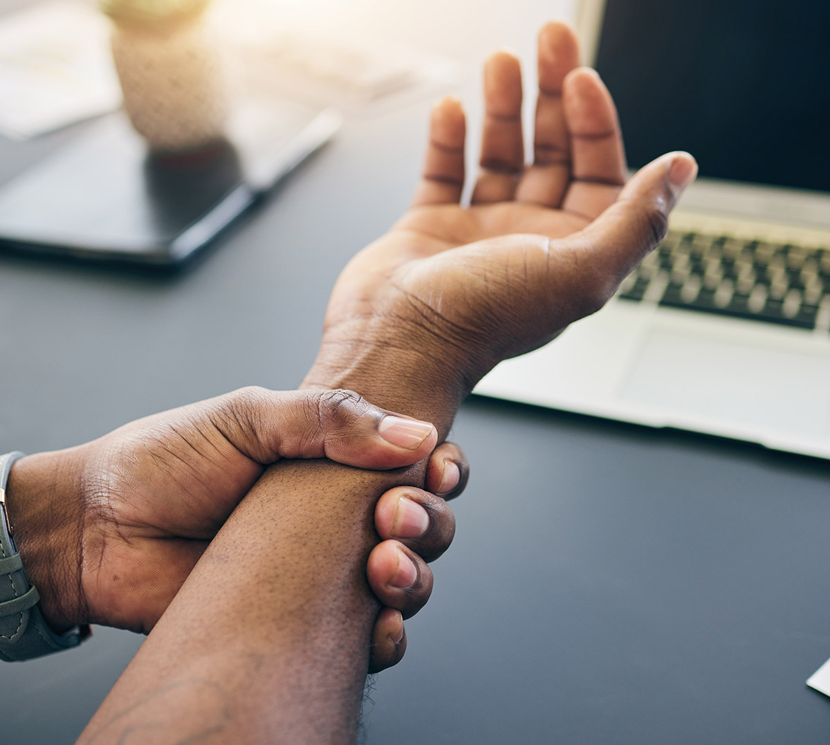 Working Man with Wrist Pain