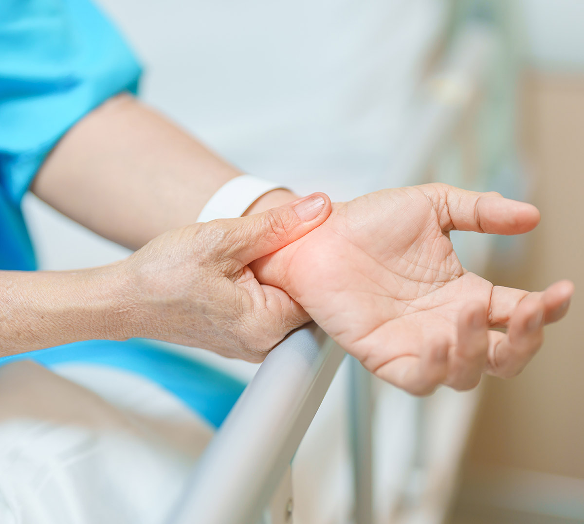 Elderly Woman Wrist Pain