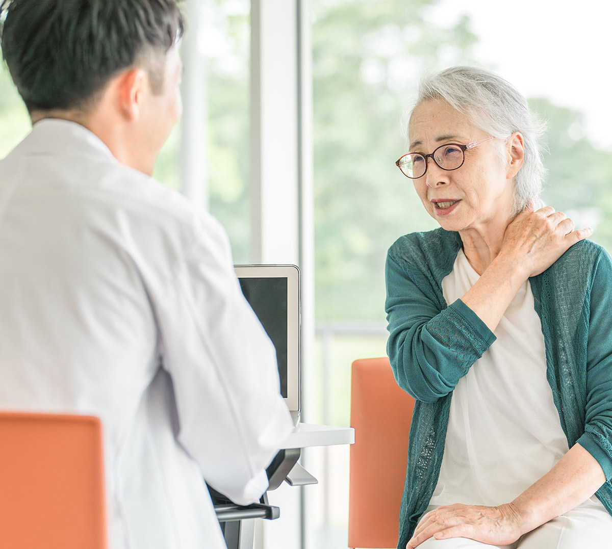 Elderly Woman Shoulder Pain