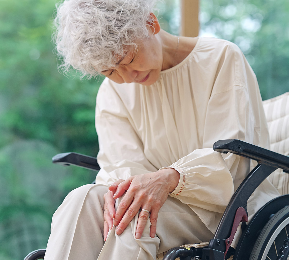 Elderly Woman with Gout Pain