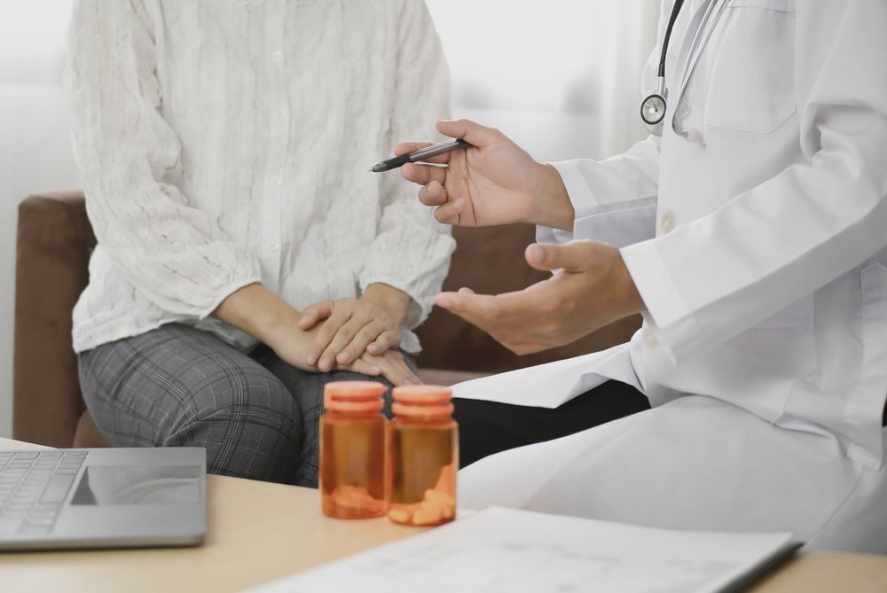 Adult patient receiving a vascular screening test at Townsen Physician Group in Houston